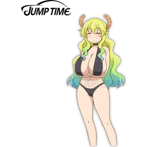 Jump Time 13 x 6.2cm For Kobayashi san Chino Maid Dragon Lucoa Fine Decal DIY Anime Decals 3D Car Stickers Waterproof Decoration