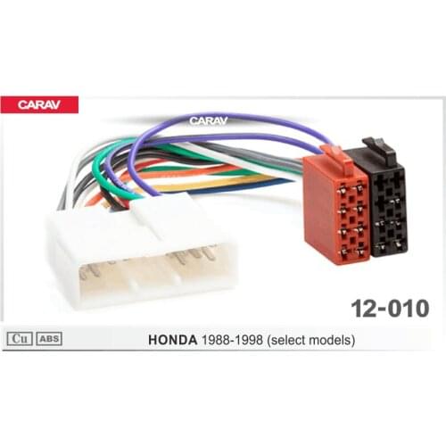 CARAV 12-010 ISO Radio Adapter for HONDA (select models) Wire Wiring Harness Connector Lead Loom Cable Plug Adaptor Stereo