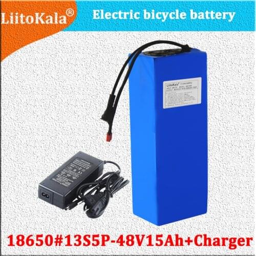 LiitoKala Replace 48V 15Ah E-bike battery li ion battery pack bicycle scoot conversion kit bafang 1000W XT60 plug 54.6V Charger