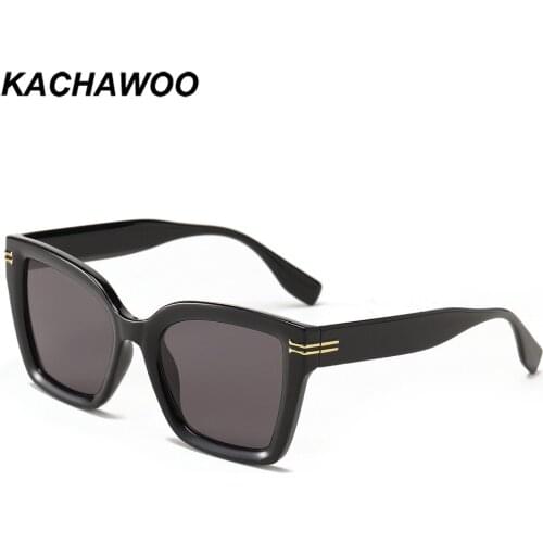 Kachawoo fashion sunglasses women square black blue green big frame sun glasses for men trendy decoration travel hot selling