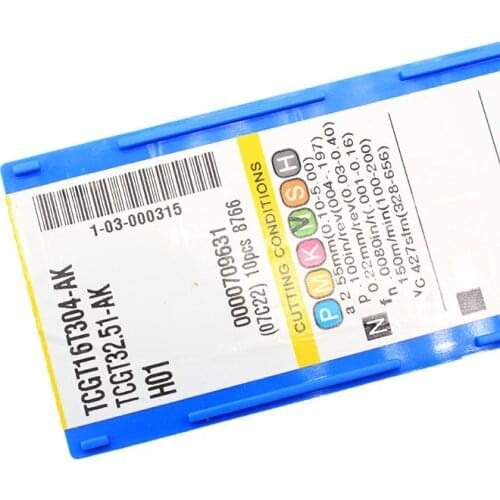 TCGT16T304 AK H01 TCGT 16T304 Aluminum cutter blade Insert Cutting Tool turning tool CNC Tools AL +TIN Alloy wood