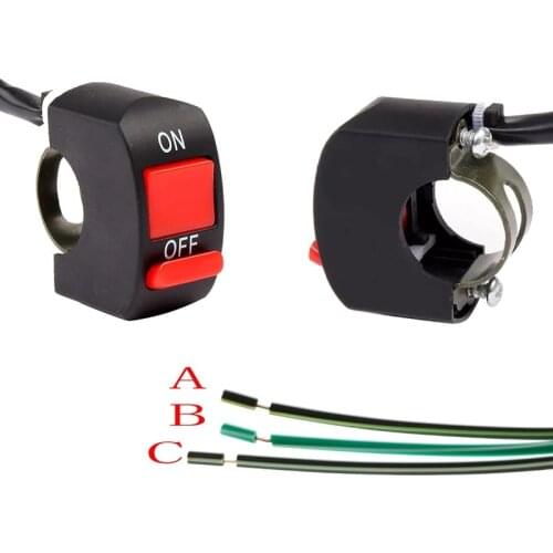 1Pc 7/8'' 22MM Universal Motorcycle Handlebar Flashing Switch Moto Light Switch ON OFF Button For ATV Dirt Bike Moped Scooter