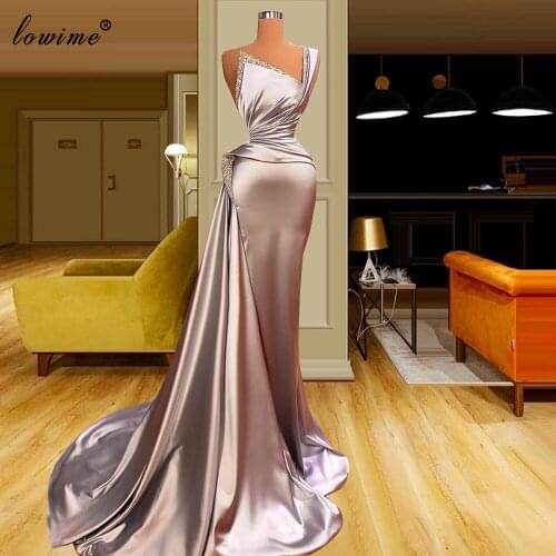 Vintage Long Mermaid Prom Dresses 2021 Middle East Elegant Evening Dresses For Wedding Party Abiye Couture Gowns Celebrity Dress