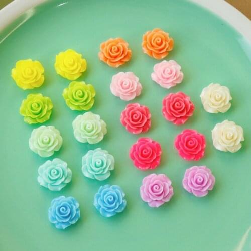 Bright Showa Rose Camellia Earrings Resin Patch DIY Handmade Earrings Accessories Mobile Phone Case Adhesive Material