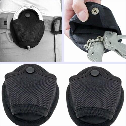2PCS Handcuff Case Nylon Open Top Handcuff Holder Pouch Fits Chain Hinged Cuff for Hunting Shooting