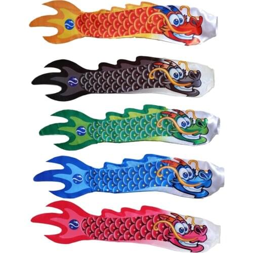 5x70 cm Chinese Dragon Windsock Carp Flag Kite Streamer Boat Decor Ornament Hanging Flag