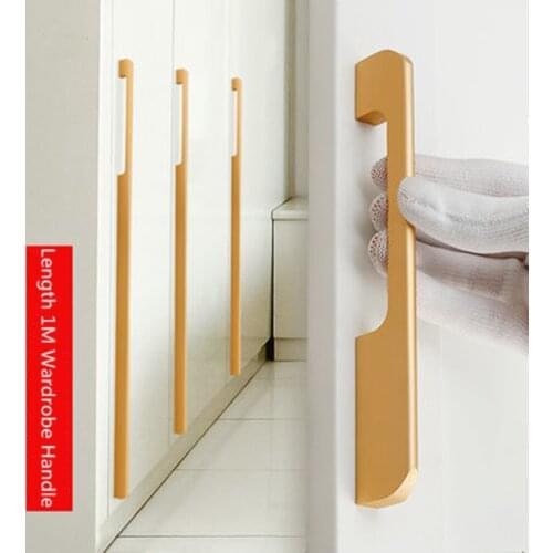 600 700 800 900 1000MM Lengthen black matter silver gold wardrobe kitchen cabinet drawer cupboard door handle pull knob 96 128