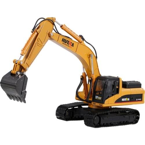 HUINA 1910-2 1/40 Large Metal Alloy Excavator Truck Car Model Toy Construction Car Engineering Car Vehicle Gift for Kids Boys