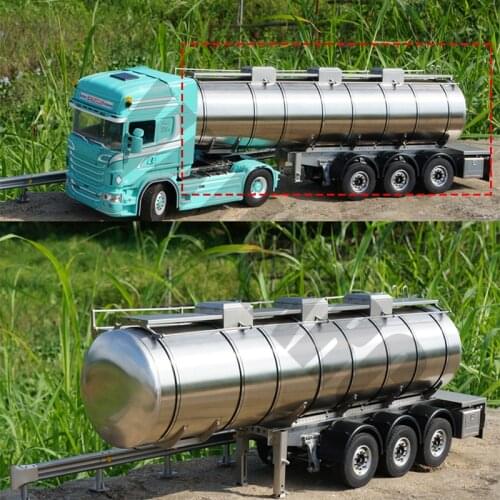 1/14 Scale Full Metal Simulated Oil Tank Trailer for 1/14 Scale Tamiya Remote Control Truck Tractor Scania R620 R470