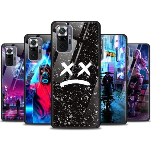 Street Brand Boy Girls Tempered Glass Cover For Xiaomi Redmi Note 10 10S 9 9T 9S 8T 8 9A 9C 8A 7 Pro Max Phone Case