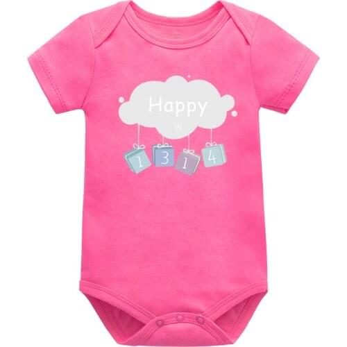 Baby Bodysuits For Girls Short Sleeved Cute Pirnt Cotton Pink Body Newborn Toddler Infant Baby Girls Clothes