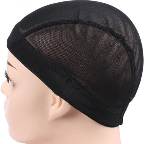 Hot Sell Black Wig Caps For Making Wig Spandex Net Elastic Dome Cap Glueless Wig Caps Breathable Mesh Cap Weaving Elastic Nylon