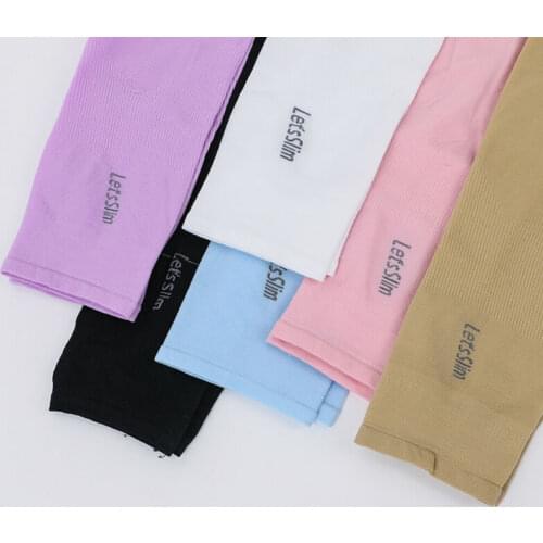 Imcute 2PCS/Set Sport Arm Sleeves UV Sun Protect Anti-slip Ice silk sleeve sunscreen cuff summer men women gloves outdoor riding