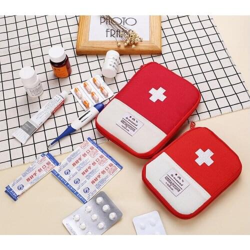 Mini Medicine Storage Bag Portable First Aid Medical Kit Travel Set Outdoor Camping Useful Emergency Survival Bag Pill Case