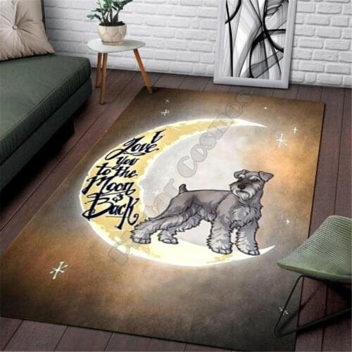 Miniature Schnauzer Area Rug 3D All Over Printed Non-slip Mat Dining Room Living Room Soft Bedroom Carpet 01