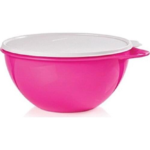 Tupperware Mixing Series Storage and Preparation Vessel 4.5lt, Maximilian Mixing Bowl, Pink, Maxima Jumbo Bowl, salad Bar