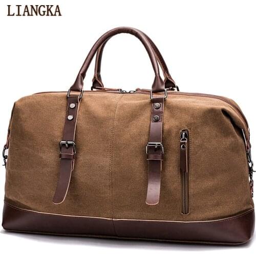 2020 Mens Large Capacity Travel Bags Luggage Canvas Bag Leisure Handbags Cut-proof Shoulder Bags Overnight Weekend Bags