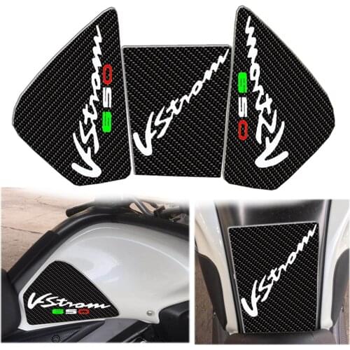 For Suzuki Dl650 Motorcycle Modified Fuel Tank Cover Stickers Side Stickers Fish Bone Stickers V-Strom650 Non-slip Stickers