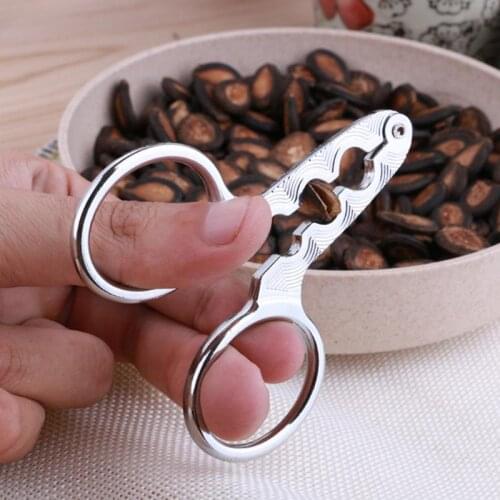 Melon Seed Opener Clamp Walnut Nut Cracker Kitchen tool Stainless Steel Walnut Pine Sheller Nutcracker Pine Plier Scissor