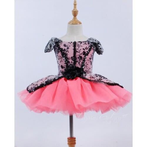 Professional Ballet Dress Adults Ballet Tutu Black Lace Dance Dresses For Girls Ballerina Swan Lake Costume Women Dancewear