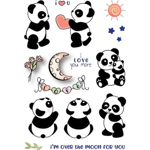 The panda Transparent Clear Silicone Stamp Seal for DIY scrapbooking photo album Decorative clear stamps
