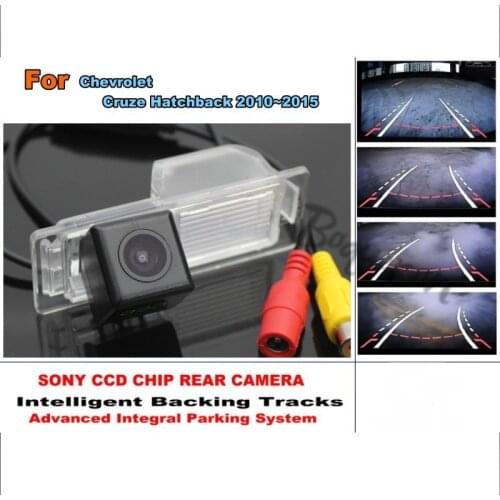 For Chevrolet Cruze Hatchback 2010~2015 HD CCD Smart Tracks Chip Camera Intelligent Dynamic Parking Car Rear View Camera