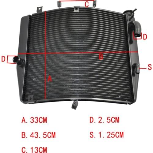 Motorcycle Replacement Radiator Cooling Aluminum Cooler For Kawasaki NINJA ZX-10R ZX1000 Ninja 1000 2008-2010