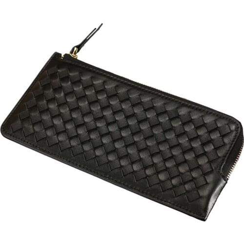 Slim Leather Wallet Women Cow Leather Purse Female Long Womens Wallet Red Pink Green Black Brown