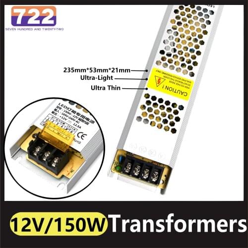 AC 190-240V To DC12V Ultra Thin Ultra-Light Portable Lighting Transformer DC12V Switching Power supply LED Driver