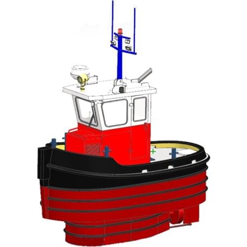 1/18 220mm M5 Tug Boat Manual Assembly Remote Control Boat Model Kit