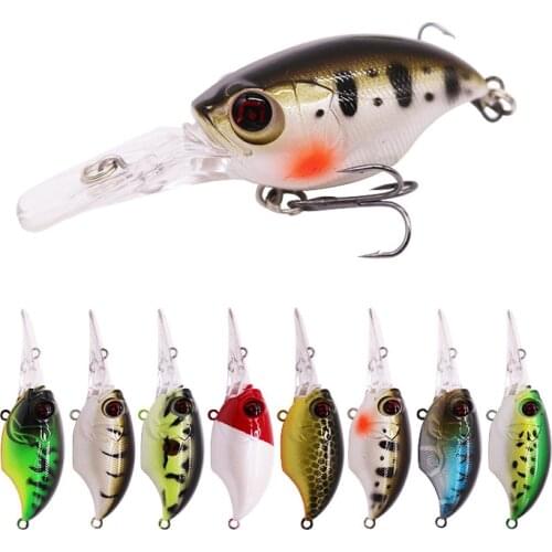 1PCS 75mm11g Hot Sale Bionic Fish Skin Square Tongue Fat Man With Steel Ball Black Nickel Hook Shallow 0.5m-1m Mino Fishing Lure