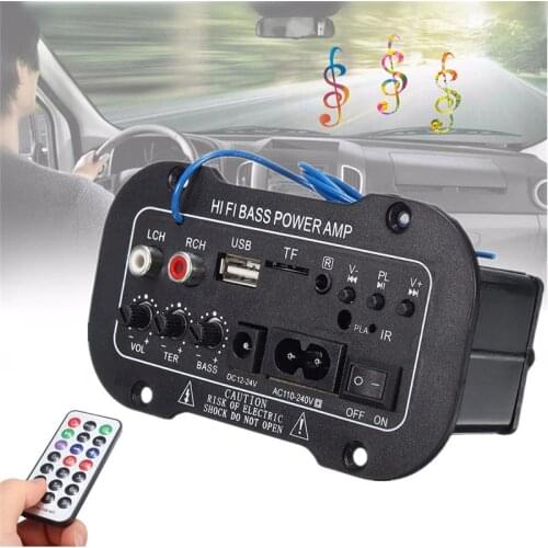 1PCS Car MP3 Decoder Bluetooth Hi-Fi Bass Power Car Radio Audio Module Music Speaker Digital Amplifier USB FM TF Remote Control