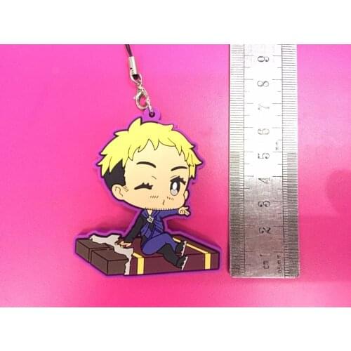 1PCS YURI ON ICE Anime keychain Victor Nikiforov Katsuki JJ Otabek Yuuri Plisetsky Rubber strap/mobile phone charms G714