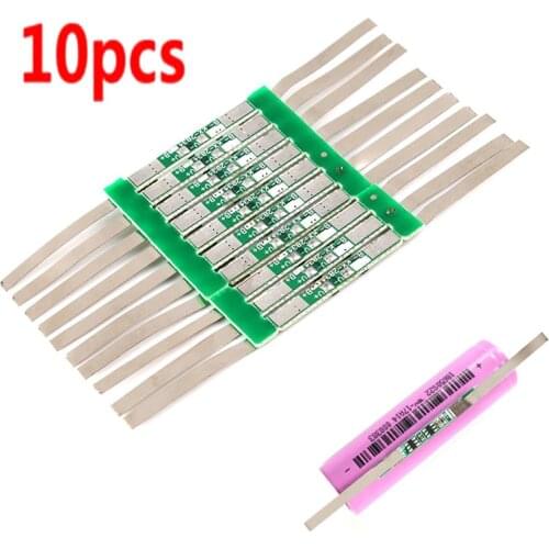 10pcs 3.7V 3A Li-ion Lithium Battery 18650 Charger Over Charge Protection Board With Solder Belt #246061