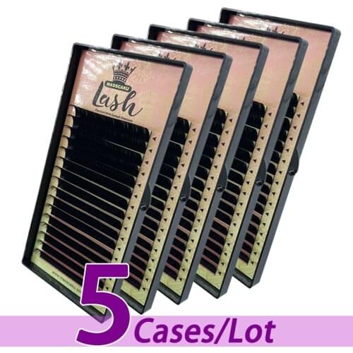 5pcs/lot Outstanding Quality Soft Matte Black C/D curl 0.15mm 0.20mm with High Quality Packaging Box Flat Eyelash extension