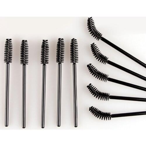 50/100PCS Make Up Brush Synthetic Fiber Disposable Eyelash Brush Mascara Applicator Wand Brush Can Be Bent Cosmetic Makeup Tool