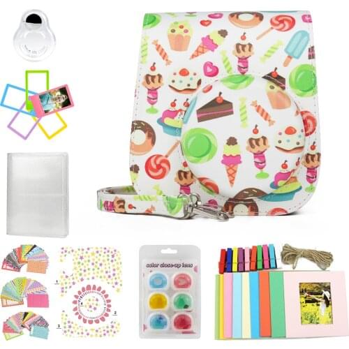 CAIUL Accessorie Compatible with Fujifilm Instax Mini 11 Instant Film Camera for kids Included case + more-Dessert Series