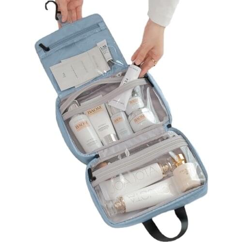 Women Large Cosmetic Bag Travel Hanging Zipper Makeup Pouch Waterproof Make Up Organizer Necessaire Lipstick Beauty Toiletry Bag