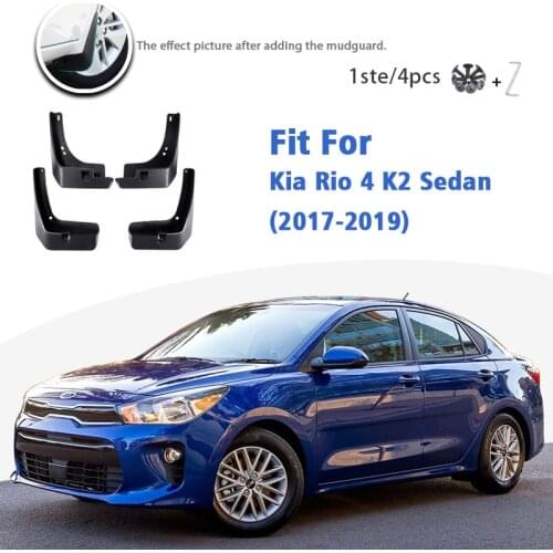 Mudflaps For Kia Rio 4 K2 Sedan 2017-2019 Front Rear Mud Flap Mudguards car Accessories styline Mud Flap Guard Splash Fender