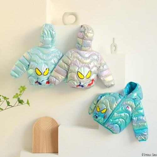 SpiderMan Childrens Thick Down Jacket Waterproof Reflective Stripe Down Jacket Thicken Boys and Girls Jackets Disney