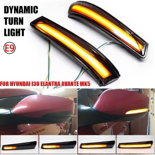 For Hyundai i30 GD 2011 2012 2013 2014 2015 2016 LED Dynamic Turn Signal Light Blinker Rearview Side Mirror Indicator Lamp