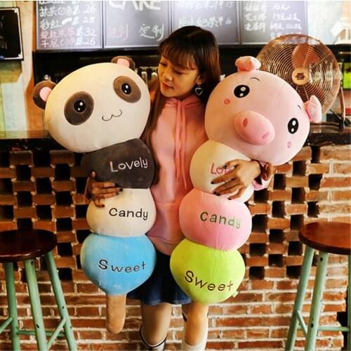 Fancytrader 120cm Soft Animals Bunny Monkey Panda Elephant Pig Bear Pillow Toy Giant Stuffed Cushion Doll