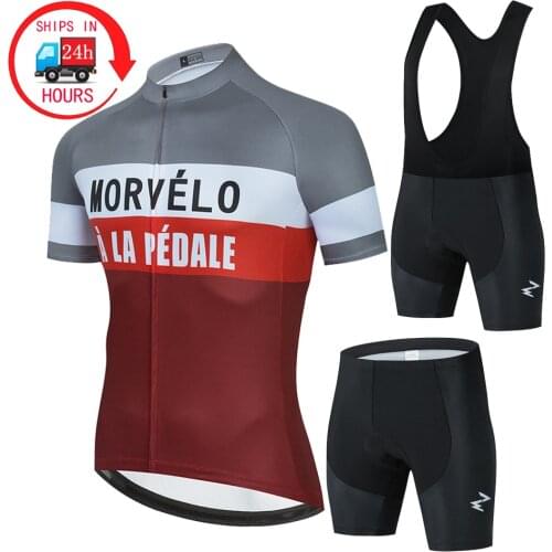 2021 Summer Morvelo Team outdoor Cycling Jersey Set Mountain Bike Cycling Clothing Mens Pro Racing Bicycle Clothes Cycling Set
