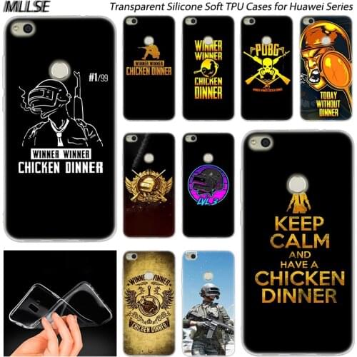 PUBG mobile chicken dinner Silicone Soft Case for Huawei NOVA 3 3i 4 Honor 7A Pro 7S 6X 7X 8X 8 9 10 Lite Play View 20 Cover