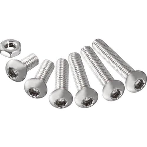 230pcs M2 304 Stainless Steel Hex Socket Button Head Cap Bolts Screws Nuts Kit