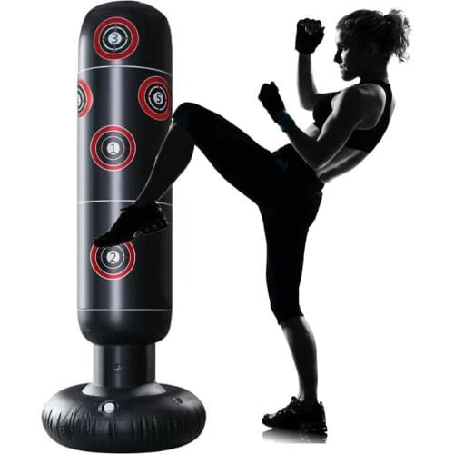 Inflatable Kids Punching Bag Free Standing Ninja Boxing Bag for Immediate Bounce-Back for Practicing Karate Taekwondo FK