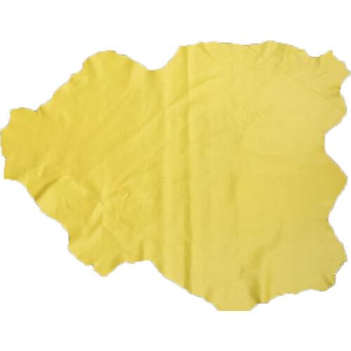 Yellow Genuine grain sheep skin leather material sale by whole piece
