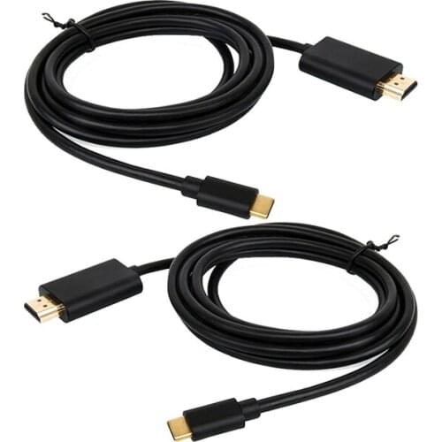 Newest 1.8m Type-C To HDMI Cable For Set-top Box 4K 60Hz Usb-C To HDMI Line For MacBook HuaWei HD Video Cable