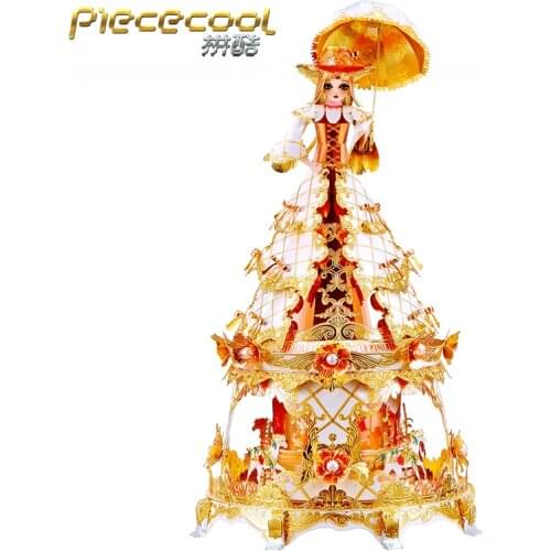 New arrival Piececool model Princess Model puzzle 3D laser cut Jigsaw puzzle DIY Metal model Nano Puzzles Toys for adult kids