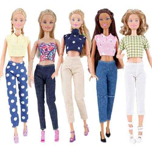 1/6 Doll Clothes Fashion Clothes Pants Dress Doll Daily wear Casual Outfit Doll Cloth Set Toys For Girl Doll Accessories New